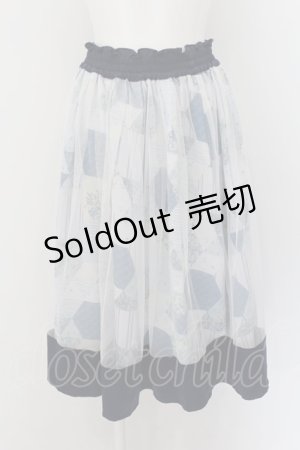 画像: axes femme / ミュルーズ染織美術館コラボスカート M アオ O-24-09-21-041-AX-SK-OW-ZT268