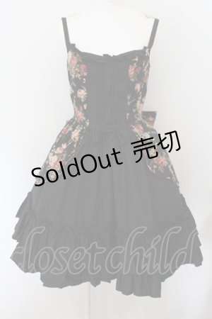 画像: Victorian maiden / ローズスカラップジャンパースカート  クロ O-24-09-24-089-CL-OP-OW-OS