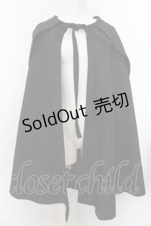 画像: ATELIER BOZ / フードミニマント  ブラック O-24-09-24-112-EL-JA-OW-ZS