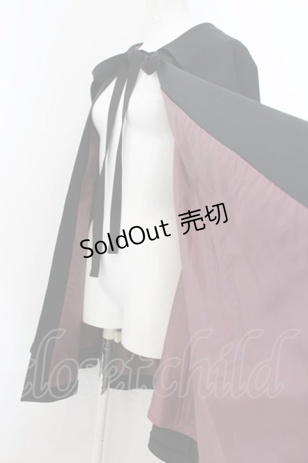 画像2: ATELIER BOZ / フードミニマント  ブラック O-24-09-24-112-EL-JA-OW-ZS (2)