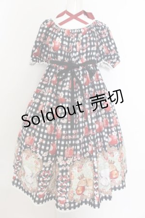画像: Enchantlic Enchantilly / 午後３時のクイーンバニーギンガムチェックワンピース  クロ O-24-09-28-120-LO-OP-OW-OS