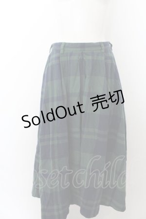 画像: RNA / BIGチェックタックスカート M グリーン O-24-09-30-060-PU-SK-OW-ZT037