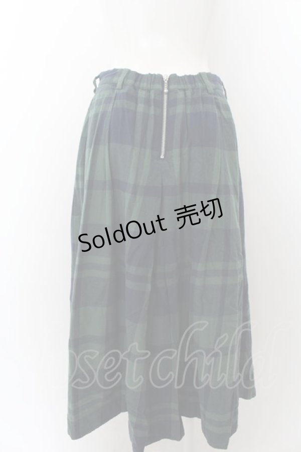 画像2: RNA / BIGチェックタックスカート M グリーン O-24-09-30-060-PU-SK-OW-ZT037 (2)