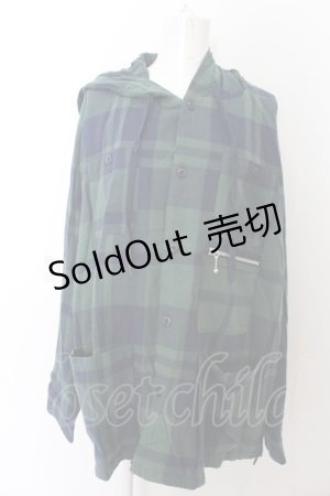 画像: RNA / BIGチェックBIGシャツ M グリーン O-24-09-30-061-PU-TO-OW-ZT183