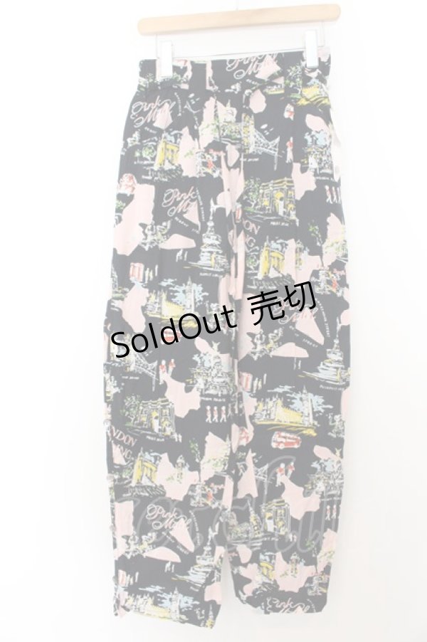 画像1: RNA / PINK MOTELロンドンスーベニアパンツ M ブラック（公式展開ブルーグレー） O-24-09-30-073-PU-PA-OW-ZT037 (1)