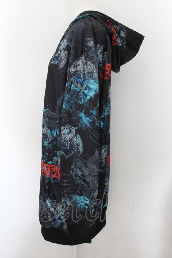 画像2: NieR Clothing / 転写ptジップアップパーカー F 天使悪魔（ブラック） O-24-10-08-013-PU-TO-OW-ZT324 (2)