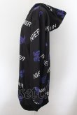 画像2: NieR Clothing / 転写ptジップアップパーカー F 蝶総柄（ブラック） O-24-10-08-014-PU-TO-OW-ZT325 (2)