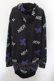 画像3: NieR Clothing / 転写ptジップアップパーカー F 蝶総柄（ブラック） O-24-10-08-014-PU-TO-OW-ZT325 (3)