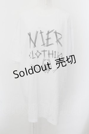 画像: NieR Clothing / NieRちゃんプリントBIG Tシャツ 3XL ホワイト O-24-10-08-016-PU-TS-OW-ZT325
