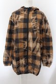 画像1: NieR Clothing / ロゴチェックウィンドウブレーカー F ブラウン O-24-10-08-020-PU-JA-OW-ZI (1)