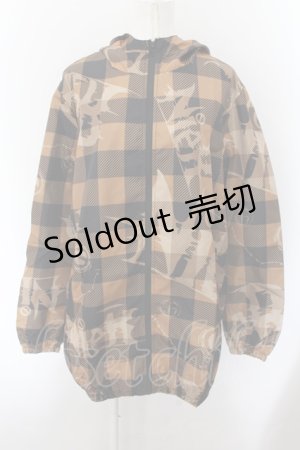 画像: NieR Clothing / ロゴチェックウィンドウブレーカー F ブラウン O-24-10-08-020-PU-JA-OW-ZI