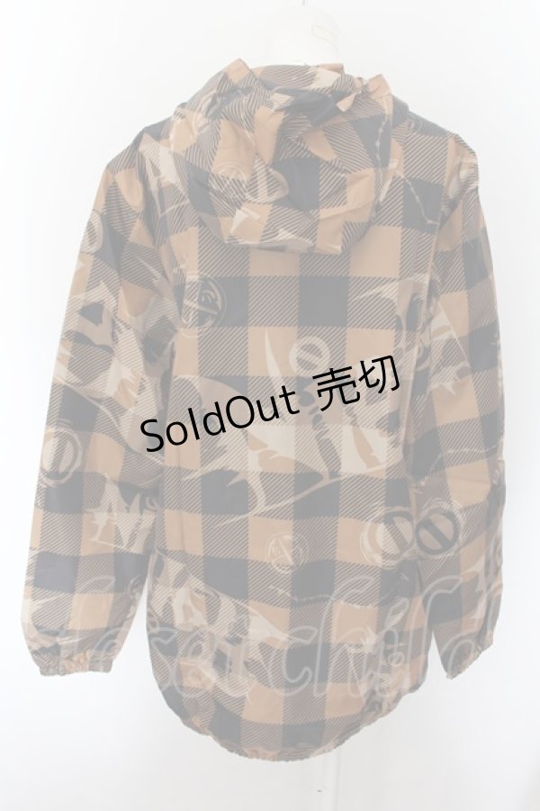 画像3: NieR Clothing / ロゴチェックウィンドウブレーカー F ブラウン O-24-10-08-020-PU-JA-OW-ZI (3)
