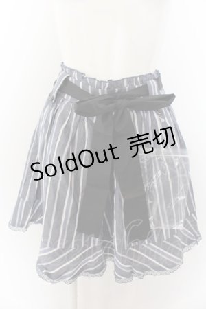 画像: axes femme / ストライプデザインキュロット M ネイビー O-24-10-11-131-AX-SK-OW-ZT266