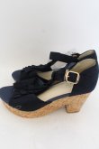 画像2: axes femme / スエードフリルサンダル L ネイビー O-24-10-11-228-AX-SH-OW-ZT437 (2)