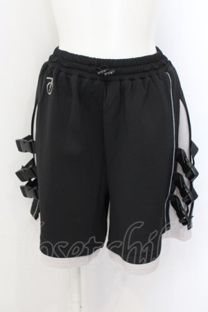 画像: ililil / サイバーリフレクターショートパンツ  ブラック O-24-10-13-004-PU-PA-YM-ZT283