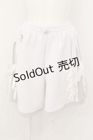 画像: ililil / サイバーリフレクターショートパンツ  ホワイトｘシルバー O-24-10-13-005-PU-PA-YM-ZI