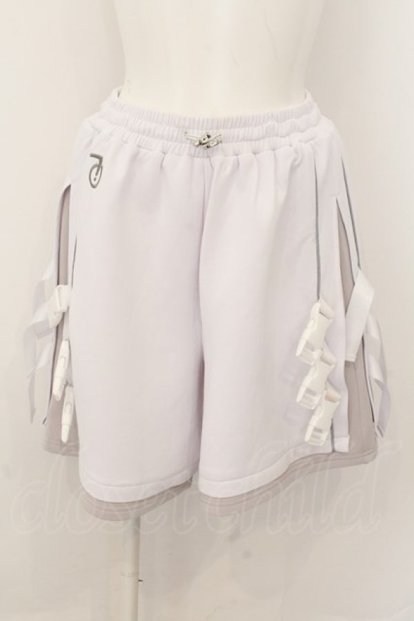 画像1: ililil / サイバーリフレクターショートパンツ  ホワイトｘシルバー O-24-10-13-005-PU-PA-YM-ZI (1)