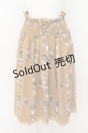 画像: axes femme / メッセージローズptスカート M イエロー O-24-10-13-082-AX-SK-OW-ZT264