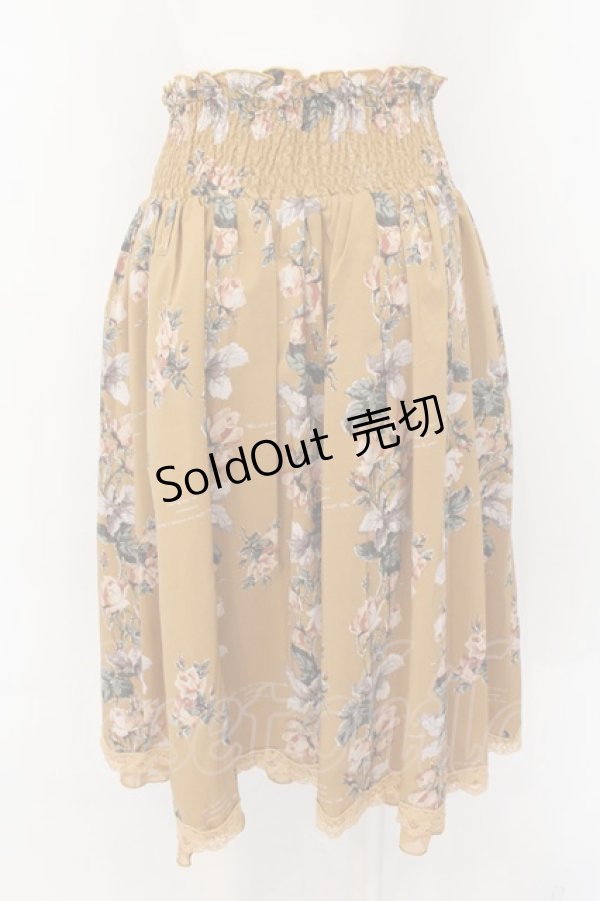 画像2: axes femme / メッセージローズptスカート M イエロー O-24-10-13-082-AX-SK-OW-ZT264 (2)