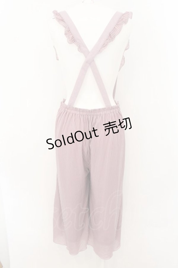 画像2: axes femme POETIQUE / ストライプサス付きパンツ M ピンク O-24-10-13-086-AX-PA-OW-ZT264 (2)