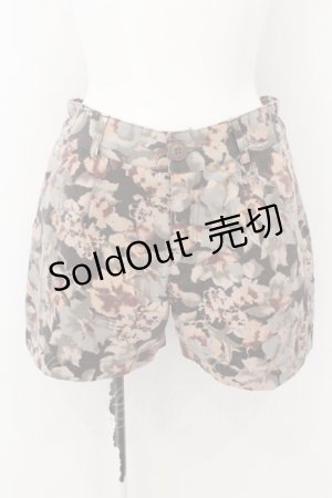 画像: axes femme POETIQUE / フラワー総柄ショートパンツ M ブラウン系 O-24-10-13-011-AX-PA-OW-ZT263