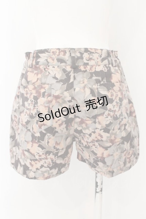 画像2: axes femme POETIQUE / フラワー総柄ショートパンツ M ブラウン系 O-24-10-13-011-AX-PA-OW-ZT263 (2)