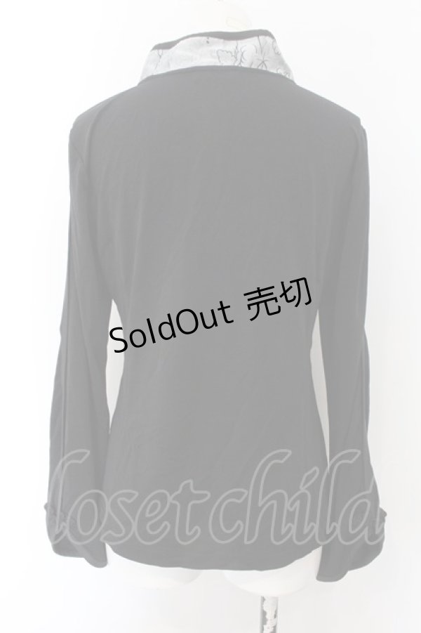画像3: Qutie Frash / 公式通販×アメQ限定チャイナカットソー  シルバー×ブラック O-24-10-15-031-QU-TO-IG-ZI (3)