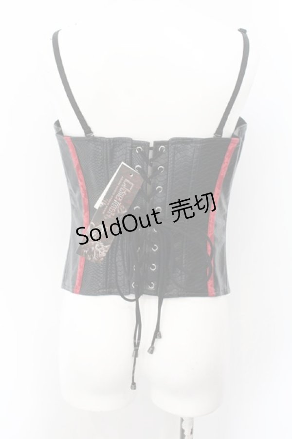 画像3: Qutie Frash / ライダースコルセット  レッド×ブラック O-24-10-15-023-QU-ZA-IG-ZI (3)