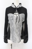 画像1: Qutie Frash / 公式通販×アメQ限定チャイナカットソー  シルバー×ブラック O-24-10-15-031-QU-TO-IG-ZI (1)
