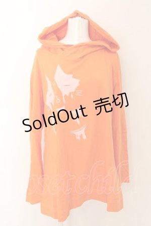 画像: MINT NeKO / ほっきょくさんのフーディ  オレンジ O-24-10-17-047-HN-TO-IG-ZT364