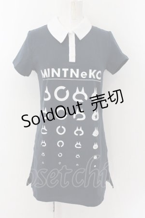 画像: MINT NeKO / ネコランドルト環ポロシャツ  ネイビー×シロ O-24-10-17-050-HN-TO-IG-ZT357