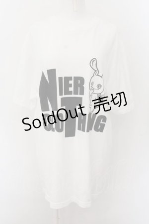 画像: NieR Clothing / プリント半袖CUTSEW XL ロゴ＆nierちゃん（ホワイト） O-24-10-22-048-PU-TO-OW-ZT324
