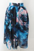 画像2: NieR Clothing / ARTISTIC ROSE SHEER SKIRT【裏地付き】スカート  ブルー×ブラック O-24-10-22-056-PU-SK-IG-ZT281 (2)