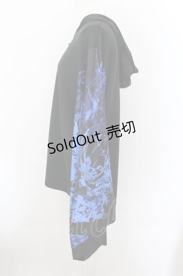 画像2: NieR Clothing / FAKEチャイナボタン着物風袖プルオーバー  【彼岸花】ブルー O-24-10-22-060-PU-TO-IG-ZT260 (2)