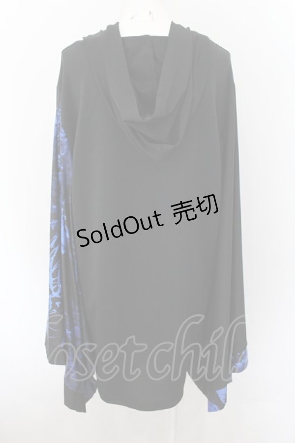 画像3: NieR Clothing / FAKEチャイナボタン着物風袖プルオーバー  【彼岸花】ブルー O-24-10-22-060-PU-TO-IG-ZT260 (3)