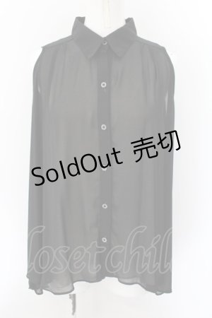 画像: HEAVEN and Earth / シフォンレイヤードノースリーブブラウス M ブラック×ホワイト O-24-10-22-081-PU-BL-IG-ZT277