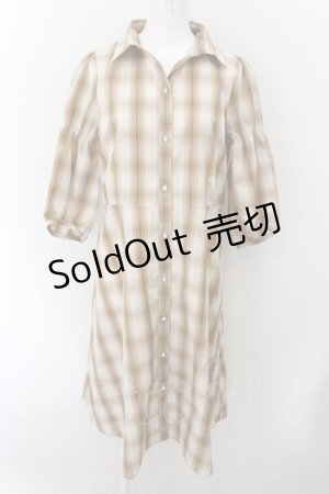 画像: axes femme / レースジレ付シャツワンピース（ジレ欠品）  オレンジ O-24-10-26-081-AX-OP-IG-OS