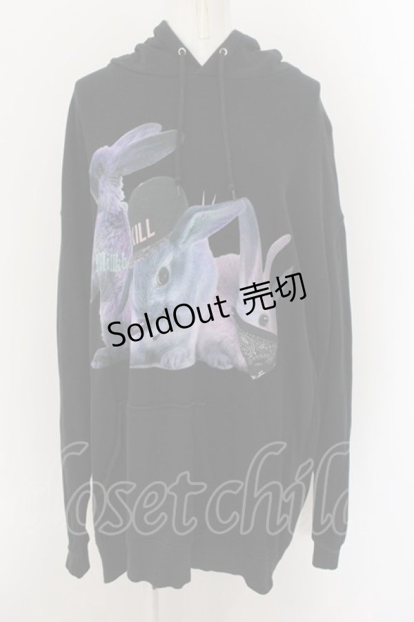 画像1: 【SALE】MILKBOY / RIOT RABBITS HOODY 2XL ブラック O-24-10-26-021-MB-TO-OW-ZT332 (1)