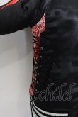 画像3: h.NAOTO EAST / 和柄切り替えサイドレースアップスカジャン  ブラック O-24-10-28-049-HN-JA-OW-ZT096 (3)