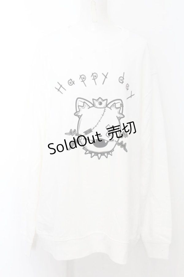 画像1: NieR Clothing / ミケプリントトレーナー 2XL ホワイト O-24-10-31-037-PU-TO-OW-ZT250 (1)