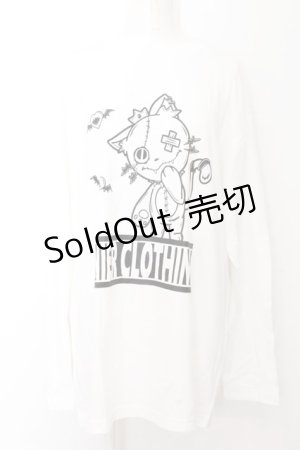 画像: NieR Clothing / ミケプリントカットソー XL ホワイト O-24-10-31-038-PU-TO-OW-ZT250