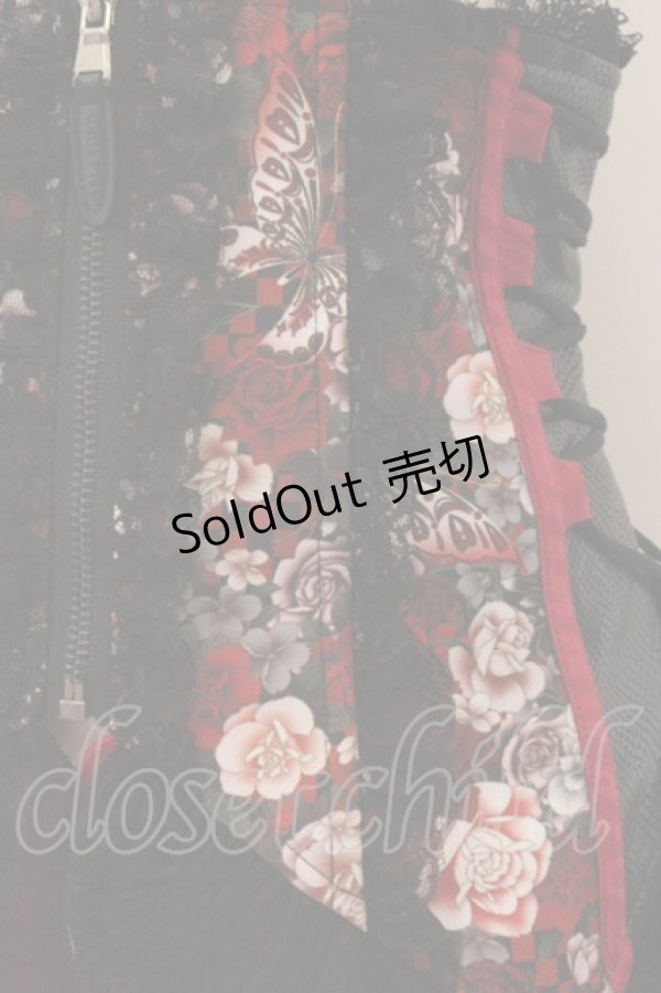 画像2: Qutie Frash / 和柄コルセット  レッド O-24-10-31-082-QU-TO-IG-ZI (2)