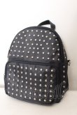画像1: NieR Clothing / 2WAY STUDS BACKPACK  ブラックｘシルバー O-24-10-31-097-PU-BG-YM-ZT274 (1)