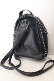 画像2: NieR Clothing / 2WAY STUDS BACKPACK  ブラックｘシルバー O-24-10-31-097-PU-BG-YM-ZT274 (2)