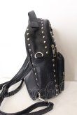 画像3: NieR Clothing / 2WAY STUDS BACKPACK  ブラックｘシルバー O-24-10-31-097-PU-BG-YM-ZT274 (3)