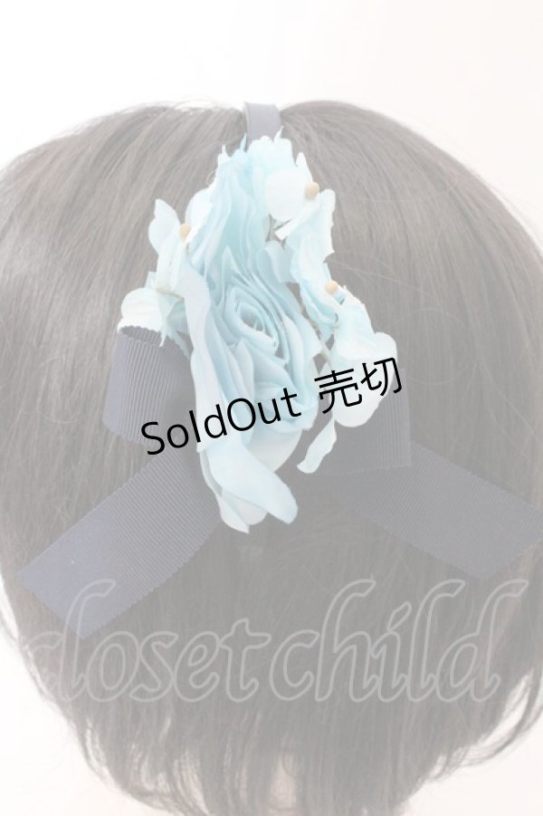 画像2: Innocent World / 紫陽花と薔薇のカチューシャ  アオ O-24-11-05-082-IW-AC-OW-OS (2)