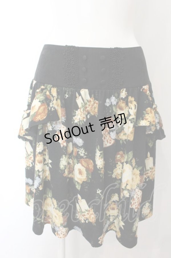 画像1: 【SALE】axes femme / フラワーニットスカート  クロ O-24-11-06-052-AX-SK-IG-ZT251 (1)