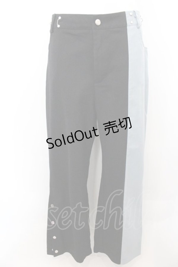 画像1: NieR Clothing / ホックタックツートーンデニムパンツ  ブラック×ブルーグレー O-24-11-06-003-PU-PA-IG-ZT281 (1)