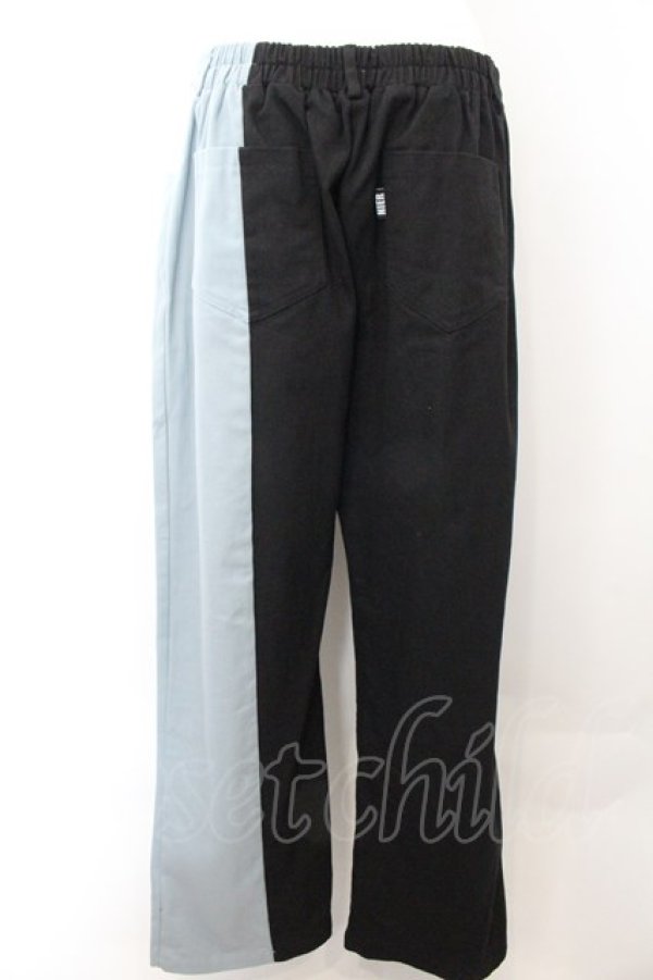 画像2: NieR Clothing / ホックタックツートーンデニムパンツ  ブラック×ブルーグレー O-24-11-06-003-PU-PA-IG-ZT281 (2)