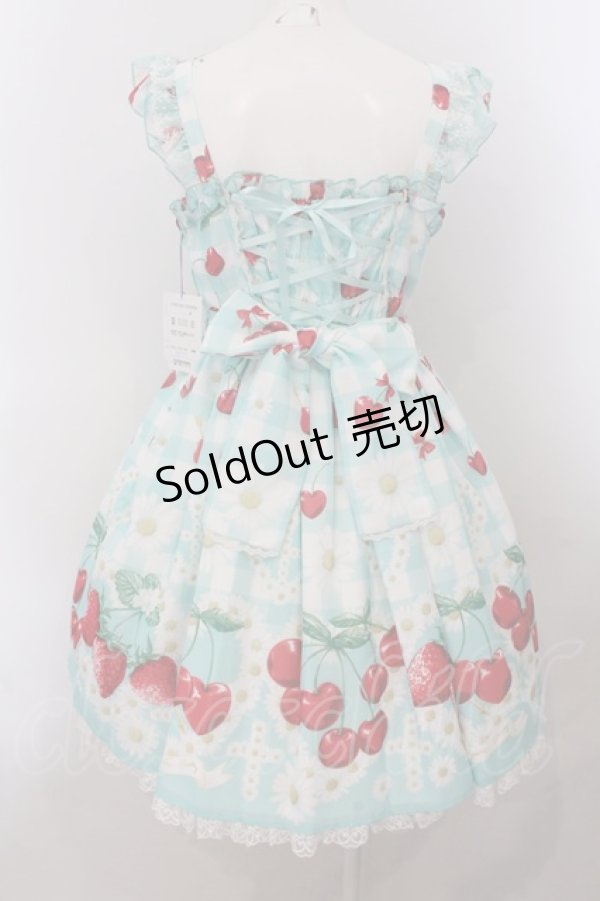 画像4: Angelic Pretty / チェリーマルグリットジャンパースカート  ミント O-24-11-07-031-AP-OP-OW-OS (4)
